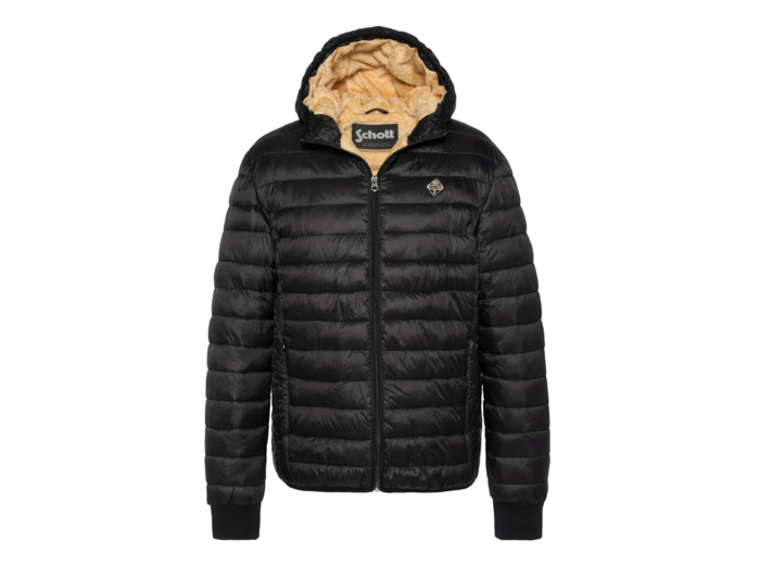 Doudoune à capuche ultra légère doublée polaire