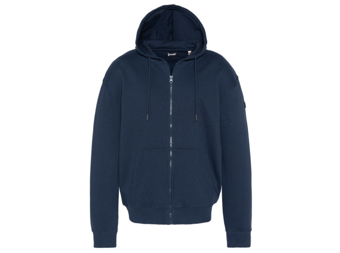 Sweatshirt uni zippé à capuche