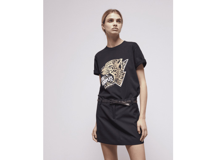 Mini Jupe Tissu Moire Cote