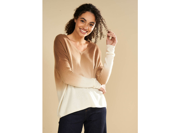 Pull dip dye 100% cachemire