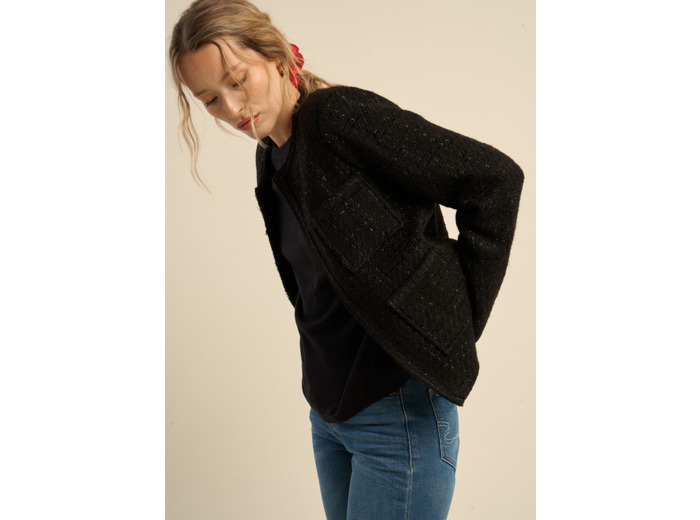 Veste courte en tweed