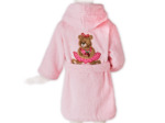 Peignoir Ourson Girl | Peignoir de bain bébé | Tradition des Vosges