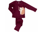 Pyjama fille HERISSON bordeaux