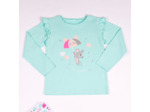 Pyjama fille PLUIE D'AMOUR aqua/blanc imprimé