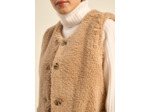 Gilet sans manches en fausse fourrure