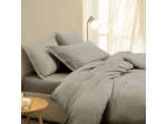 Drap housse - Coton Antibactérien  - Taupe