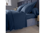 Drap plat Partition Satin de coton Coloris Marine