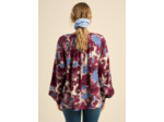 Blouse imprimée à manches bouffantes