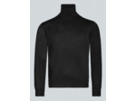 Pull Col Roulé Noir En Mérinos
