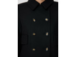 Manteau Marceau-Noir en Laine Froide