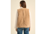 Gilet sans manches en fausse fourrure