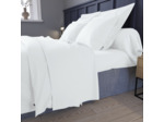 Drap plat Partition Satin de coton Coloris Blanc