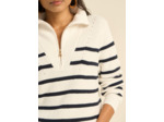 Pull marinière avec col zippé