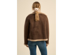 Blouson en fausse fourrure peau lainée