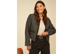 Veste en tweed bi colore