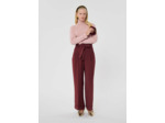 Pantalon Pia-Bordeaux en Polyester