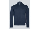 Pull Col Zippé Marine