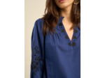 Blouse en voile de coton brodée