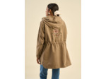 Parka mi-longue brodée