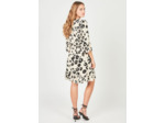 Robe courte à imprimé et manches 3/4