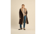 Manteau long en fausse fourrure