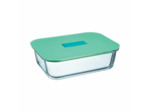 Boite rectangulaire 150cl couvercle turquoise Unique Box