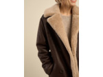 Manteau long en fausse fourrure