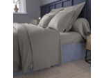 Drap housse Partition Satin de coton Coloris Gris