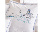 Taie oreiller brodée | Collection Phare | Tradition des Vosges