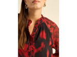Blouse imprimée à col volanté