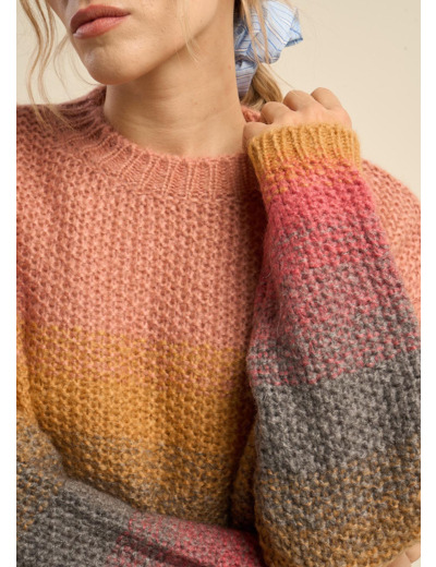 Pull à col rond dégradé