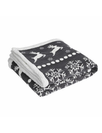 Plaid Norvège | Microfibre Sherpa | Tradition des Vosges