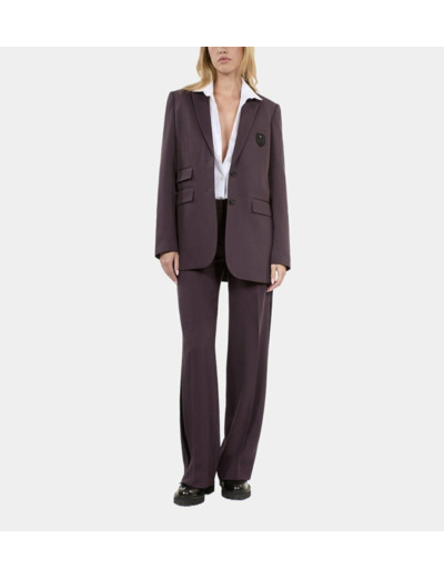 Pantalon Tailleur Large Marron