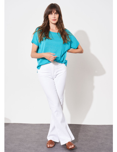 Jean coupe flare taille haute