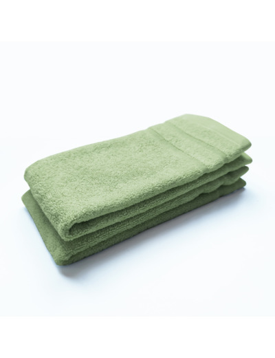 Lot de 2 Serviettes invité DODO MINERAL - Coloris VERT ANIS