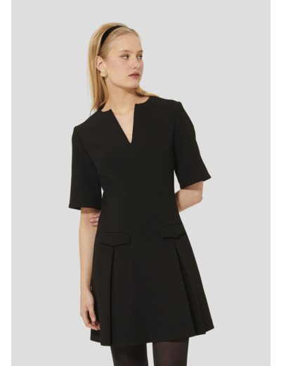 Robe Riyu-Noir en Polyester Recyclé