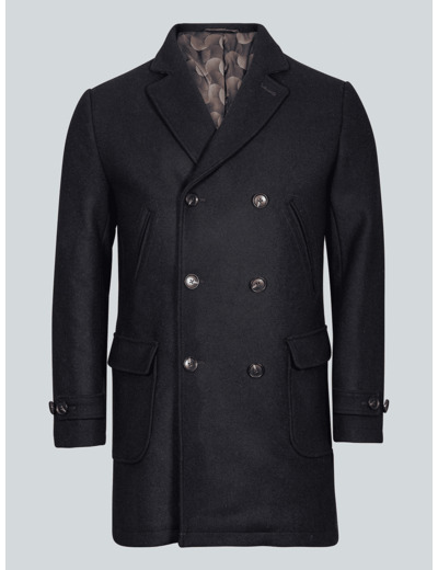 Manteau Marine En Laine Lucerne
