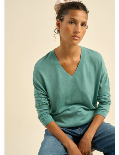 Pull manches longues à col V