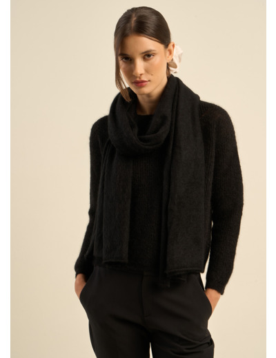 Écharpe en laine et cachemire brossé