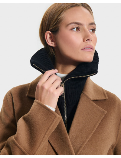 Col Cassandra Noir en Laine