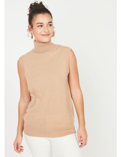 Pull col montant pur cachemire