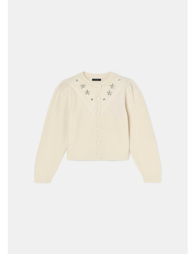 Gilet Gustave-Ecru en Laine Merinos Extrafine