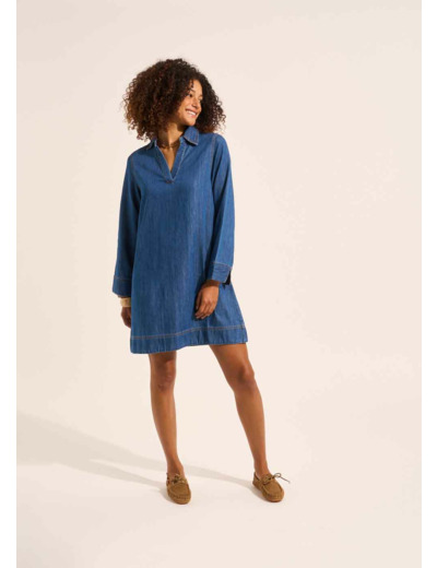 Robe trapèze col tunisien