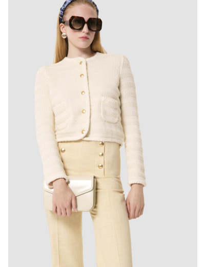 Gilet Giuda-écru en coton