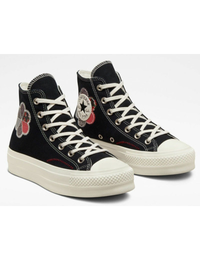 Chuck Taylor All Star Lift Hi Black/Egret/Red