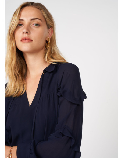 Robe courte col chemise