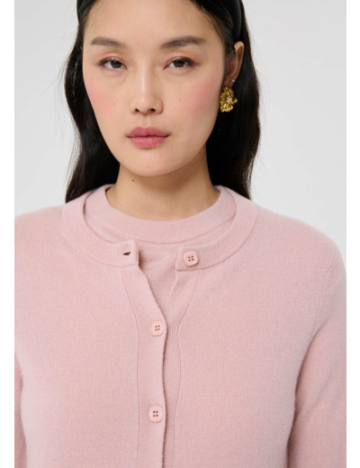 Gilet Guido-Vieux Rose en Cachemire