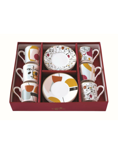 MODERNISM Coffret 6 pt à café 10cl