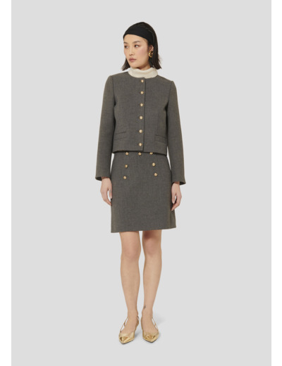 Jupe Jamie-Gris en Polyester