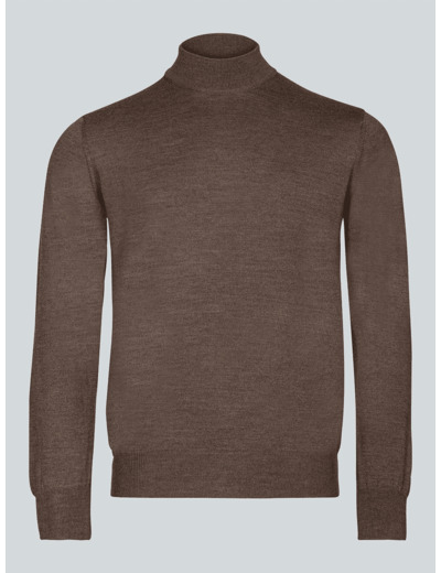 Pull Col Montant Noir En Mérinos